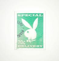 Playboy Wall Art - Limited Edition Postzegel Groen - thumbnail