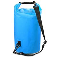 Outdoor waterdichte dubbele schoudertas droge zak PVC vat tas capaciteit: 20L (hemelsblauw)