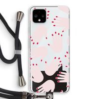 Hands pink: Pixel 4 XL Transparant Hoesje met koord