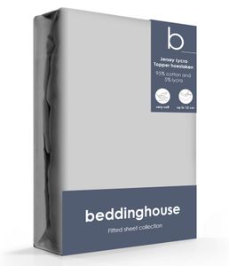 Beddinghouse Jersey-Lycra Topper Hoeslaken Lightgrey-70/80 x 200/220 cm