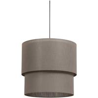 Basiclabel Kelk Hanglamp met Dubbele Kap - Linnen - Zand - 60x45x45