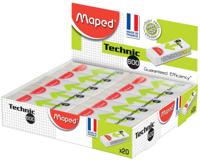 Maped gum Technic 600, wit, doos van 20 stuks