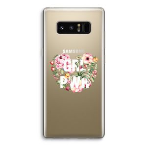 GRL PWR Flower: Samsung Galaxy Note 8 Transparant Hoesje