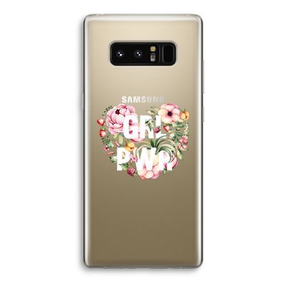 GRL PWR Flower: Samsung Galaxy Note 8 Transparant Hoesje