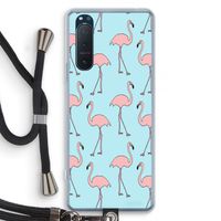 Anything Flamingoes: Sony Xperia 5 II Transparant Hoesje met koord