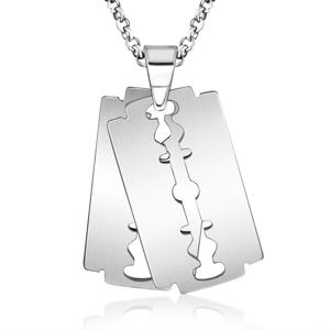 LGT Jewels heren ketting Edelstaal Double Razor