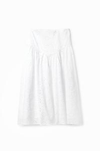 Midirok met broderie anglaise - WHITE - M