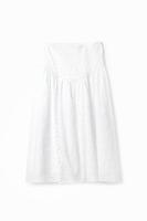 Midirok met broderie anglaise - WHITE - M