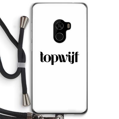 Topwijf Wit: Xiaomi Mi Mix 2 Transparant Hoesje met koord