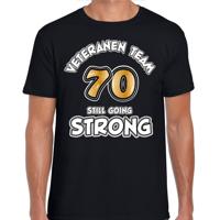 Cadeau T-shirt voor heren - veteranen team - zwart - verjaardag - 70 jaar