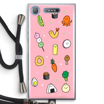 Happy bento friends: Sony Xperia XZ1 Transparant Hoesje met koord