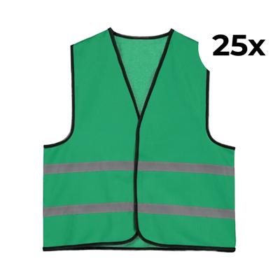 25-pack veiligheidshesje kinderen groen - 25-pack veiligheidshesje kinderen groen