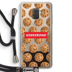 Koekerond: Samsung Galaxy A8 (2018) Transparant Hoesje met koord