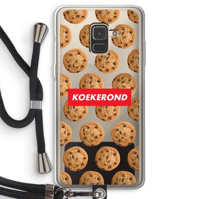 Koekerond: Samsung Galaxy A8 (2018) Transparant Hoesje met koord
