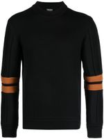 Zegna pull Techmerino™ en laine à rayures - Noir