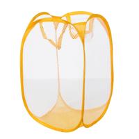 3 stuks opvouwbare pop up Wash tas wasmand tas belemmert mesh opslag Pueple vuile kleren mand (geel)