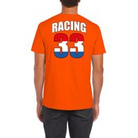 Oranje t-shirt Racing 33 supporter / race fan voor heren - thumbnail