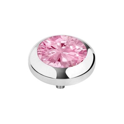 Melano Vivid Season CZ steentje Blossom Pink Zilver