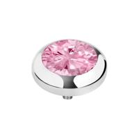 Melano Vivid Season CZ steentje Blossom Pink Zilver