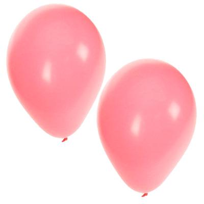 Bellatio Decorations ballonnen - lichtroze - 100x stuks - babyshower/geboorte versiering
