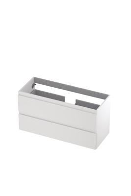 Onderkast INK 2 laden greeploos gelakt 100 cm x 40 cm x 52 cm Mat wit 1241020