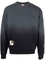 AAPE BY *A BATHING APE® sweat à logo embossé - Gris - thumbnail