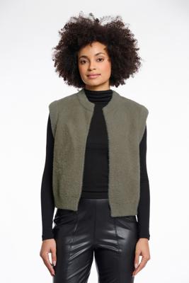 Rino - Pelle Elona.5002511 Short Waistcoat Gilets 10867 Green Ash