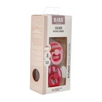Bibs 2 Fopspeen Studio Duo Block Baby Pink