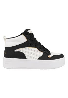 Skechers Court High - Shine Kicks 310192L/WBK Wit / Roze-31 maat 31