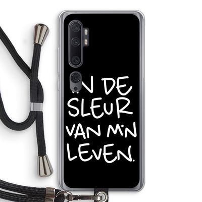 De Sleur: Xiaomi Mi Note 10 Transparant Hoesje met koord