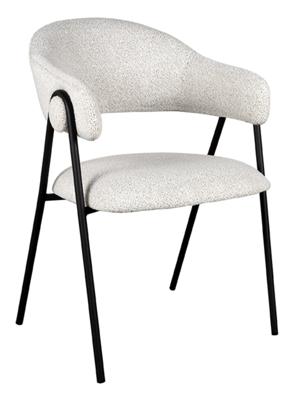 LABEL51 Eetkamerstoel 'Lowen' Bouclé, kleur Wit