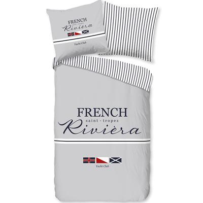 Pure Riviera Dekbedovertrek Grijs-2-persoons (200 x 200/220 cm)