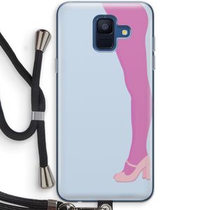 Pink panty: Samsung Galaxy A6 (2018) Transparant Hoesje met koord