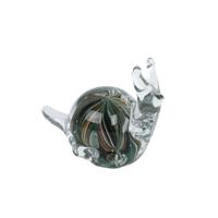 Sculptuur Glazen Slak 12.5x6.5x9.5 cm Bruin/Groen