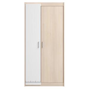 Kledingkast Charly 2-deurs - acaciakleur - 180x85x52 cm - Leen Bakker