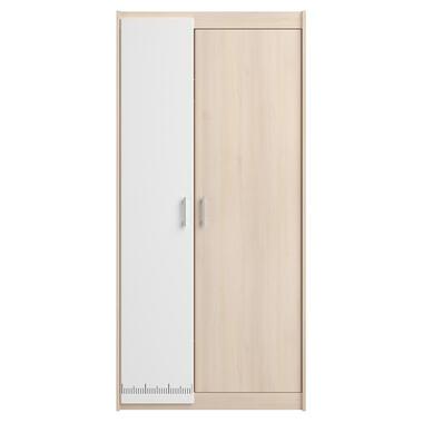 Kledingkast Charly 2-deurs - acaciakleur - 180x85x52 cm - Leen Bakker