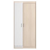 Kledingkast Charly 2-deurs - acaciakleur - 180x85x52 cm - Leen Bakker