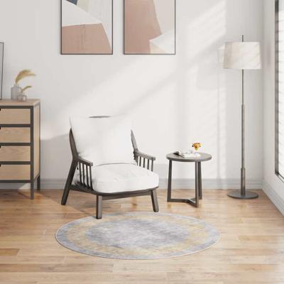 Vloerkleed wasbaar anti-slip 120 cm grijs