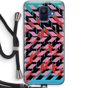 Skew Blush 2: Samsung Galaxy A6 (2018) Transparant Hoesje met koord