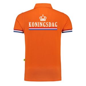 Luxe Koningsdag poloshirt oranje 200 grams voor heren 2XL  -