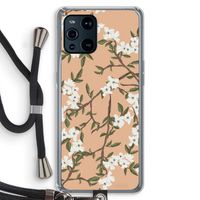 Blossoming spring: Oppo Find X3 Transparant Hoesje met koord
