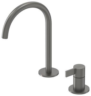 Wastafelkraan IVY Pact Coldstart 2-gats Geborsteld Metal Black PVD IVY