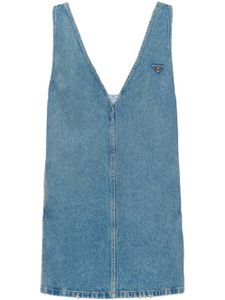 Prada robe courte en jean - Bleu