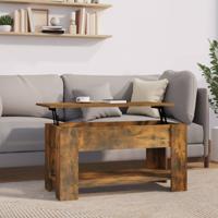 Salontafel 101x49x52 cm bewerkt hout gerookt eikenkleurig
