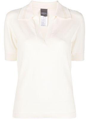 Lorena Antoniazzi polo en maille - Tons neutres