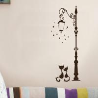 Straat lamp kat verwijderd milieuvriendelijke woonkamer slaapkamers muur sticker