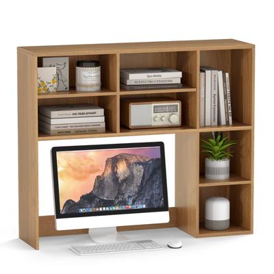 Bureau Rek Tafelrek met 7 Vakken Bureau Opzetrek voor Monitoren tot 27" 94 x 25 x 79 cm Natuur