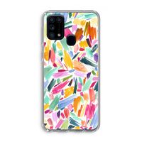 Watercolor Brushstrokes: Samsung Galaxy M31 Transparant Hoesje