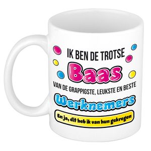 Cadeau mok voor baas - grappig - keramiek - 300 ml - trotse baas