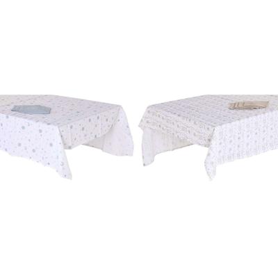Placemat en servetten DKD Home Decor 150 x 250 x 0,5 cm Blauw Bruin Wit (2 Stuks)